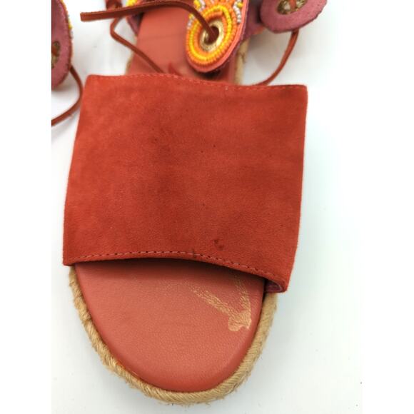 Sam Edelman | Beaded Espadrille Tie Sandals | 8.5 M - Picture 6 of 9